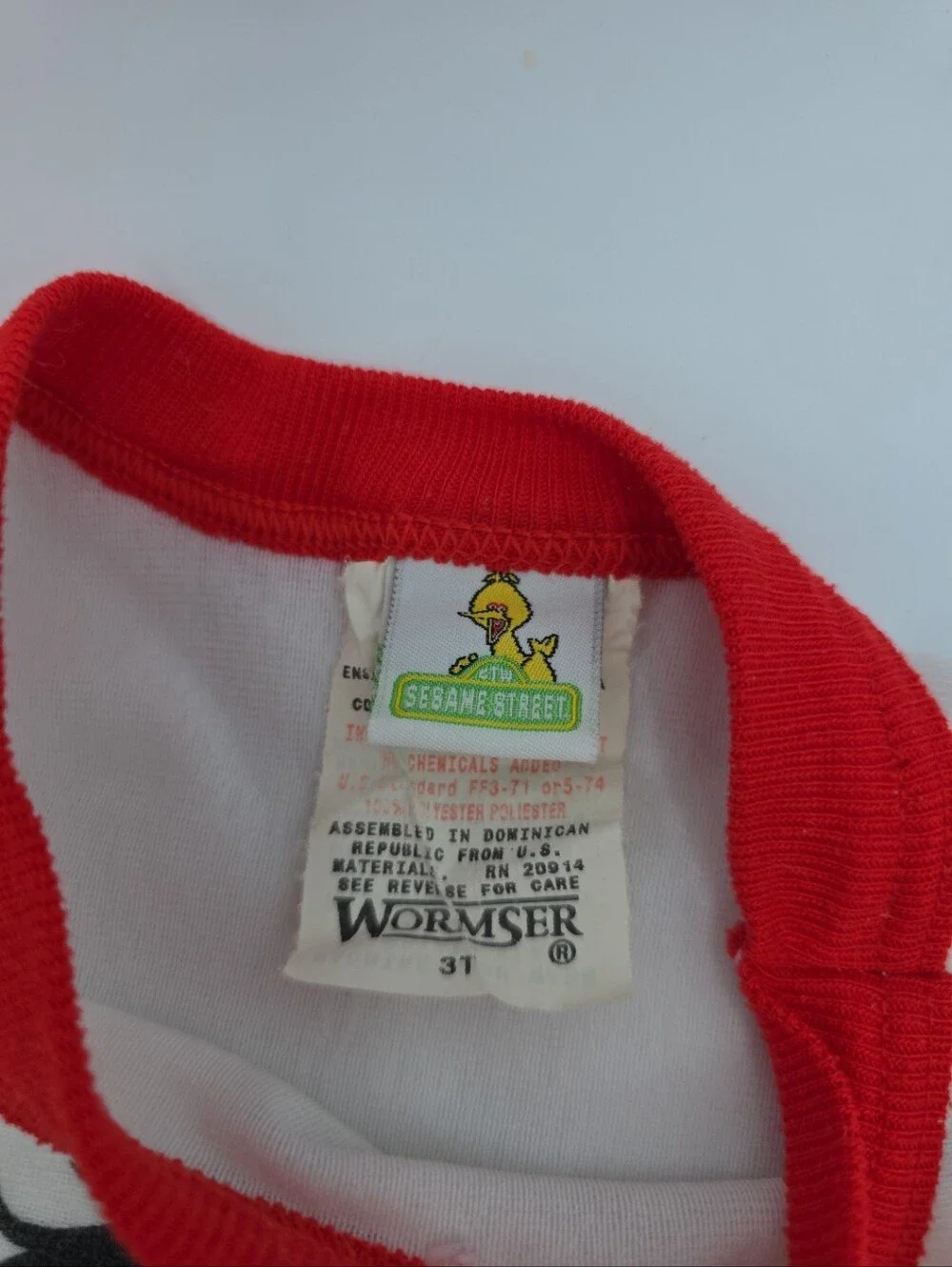 Vintage 70s Sesame Street Bedtime Ernie Crewneck Long Sleeve Pajama Set Size 3T